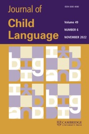 Journal of Child Language | Cambridge Core